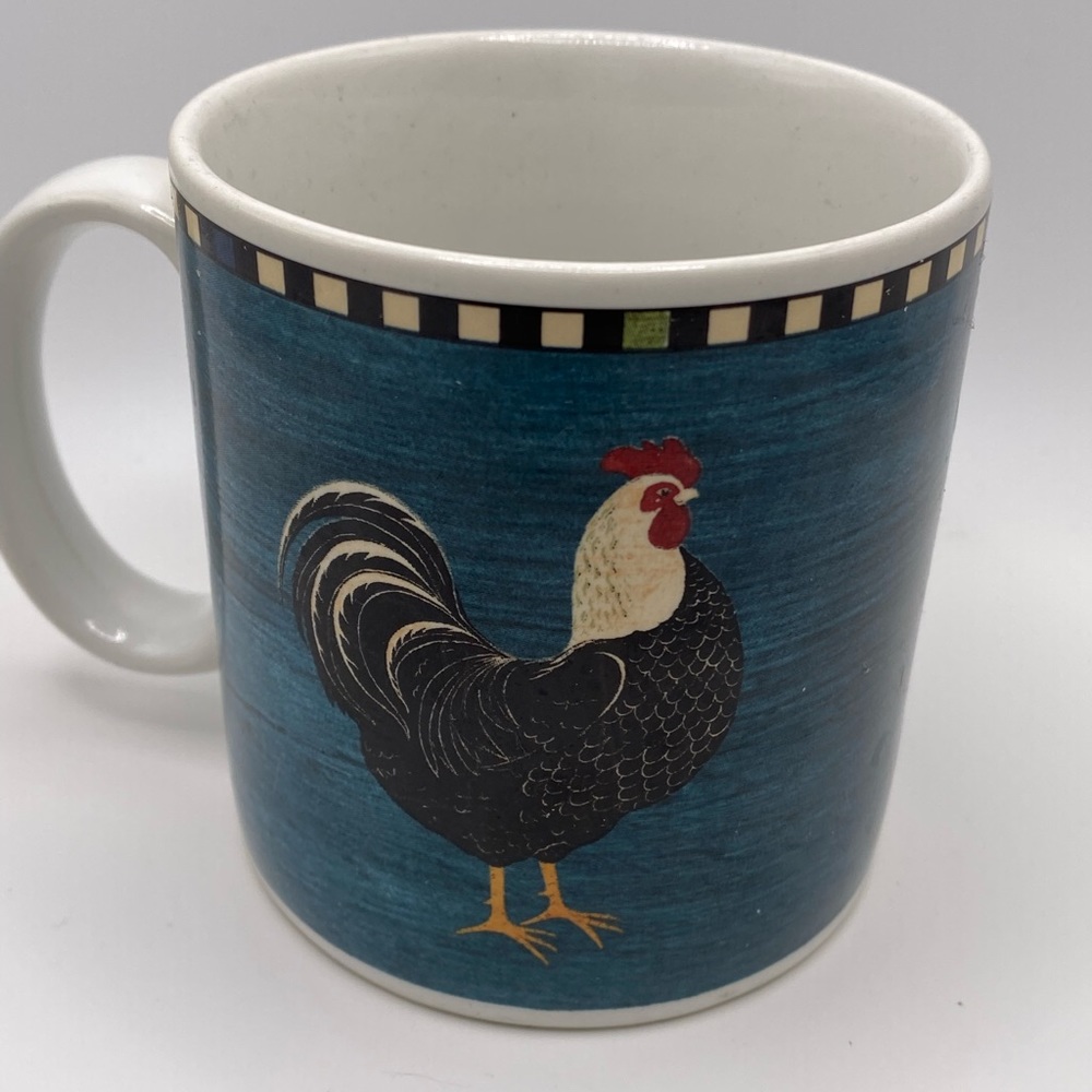 Vintage 90s Y2K “Rooster” Warren Kimble Mug coffee tea cocoa farmhouse 1999